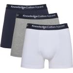 Graue Melierte Streetwear Knowledge Cotton Apparel Vegane Nachhaltige Herrenboxershorts Größe S 3-teilig 
