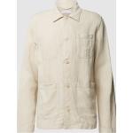 Knowledge Cotton Apparel Hemdjacke mit aufgesetzten Taschen (XL Beige)