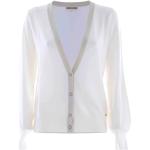 Reduzierte Weiße Unifarbene Kocca Damencardigans aus Viskose Größe XL 