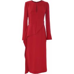 Kocca, Elegantes Abendkleid aus der Gold-Kollektion mit Rüschen an der Seite Red, Damen, Größe: S