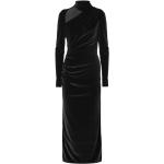 Reduzierte Schwarze Elegante Kocca Maxi Winterkleider mit Cutwork für Damen Größe L für den für den Winter 
