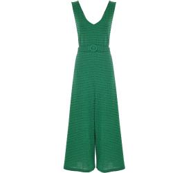 Kocca, Gestreifter Baumwoll-Jumpsuit Green, Damen, Größe: S