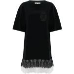 Schwarze Bestickte Kocca Spitzenkleider aus Baumwolle für Damen Größe XL 