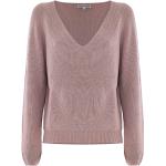 Reduzierte Pinke Langärmelige Kocca V-Ausschnitt Damensweatshirts aus Viskose Größe L 