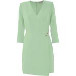 Grüne Elegante Kocca V-Ausschnitt Asymmetrische Kleider für Damen Größe S 