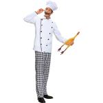 Weiße Karo Buttinette Koch-Kostüme für Herren Größe XL 