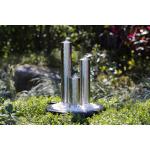 Moderne Säulenbrunnen gebürstet aus Edelstahl LED beleuchtet 