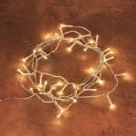 Goldgelbe LED Lichterketten mit Weihnachts-Motiv aus Glas 