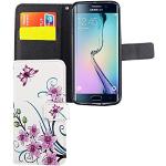 Pinke Samsung Galaxy S6 Edge Cases Art: Flip Cases mit Bildern aus Silikon 
