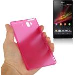 Pinke Sony Xperia Z Cases Art: Slim Cases durchsichtig aus Kunststoff 