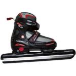 KOENIG-TOM Eisschnelllauf Schlittschuhe Nijdam Junior Kinder größenverstellbar schwarz grau rot 30-33