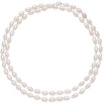 Weiße Zweireihige Halsketten & Mehrlagige Halsketten mit Echte Perle für Damen 
