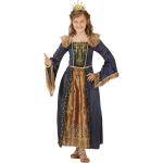 Goldene Buttinette Königin Kostüme mit Pailletten aus Jersey für Kinder Größe 140 