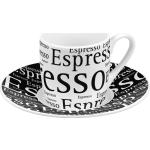 Schwarze Könitz Espresso-Sets aus Porzellan 