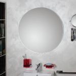 Koh-i-Noor Runde Badspiegel & Badezimmerspiegel 90 cm aus Kristall 