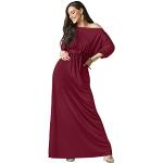 Koh Koh® Damen Schulterfreies Maxikleid Cocktail Abend Elegantes Langes Dress, Farbe Rot, Größe L/Large (1)