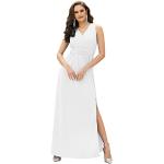 Elfenbeinfarbene Elegante Ärmellose Koh Koh Maxi Brautkleider & Hochzeitskleider für Damen Größe 3 XL Große Größen für den für den Sommer 