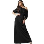 KOH KOH® Plus Size Damen Schulterfreies Maxikleid Cocktail Abend Elegantes Langes Dress, Farbe Schwarz, Größe XXL / 2X Large (2)