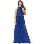 Cobaltblaue Unifarbene Ärmellose Koh Koh Maxi Lange Abendkleider für Damen Größe 3 XL für die Braut 