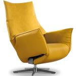 Gelbe Koinor Wohnzimmermöbel strukturiert aus Leder 