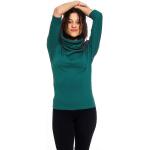 Petrolfarbene Elegante 3/4-ärmelige Nachhaltige Shirtkleider aus Baumwolle für Damen Größe XL 