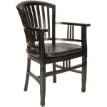 Hellbraune Antike Möbel Exclusive Holzstühle lackiert aus Massivholz mit Armlehne Breite 50-100cm, Höhe 50-100cm, Tiefe 50-100cm 