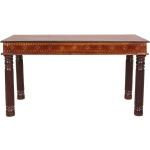 Braune Antike Möbel Exclusive Rechteckige Esstische Holz lackiert aus Massivholz Breite 100-150cm, Höhe 50-100cm, Tiefe 50-100cm 