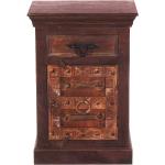Braune Antike Möbel Exclusive Rechteckige Kommoden Landhausstil lackiert aus Massivholz mit Schublade Breite 0-50cm, Höhe 50-100cm, Tiefe 0-50cm 
