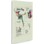 Bunte Komar Peter Pan Tinkerbell Nachhaltige Kunstdrucke aus Massivholz Querformat 60x40 