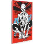 Bunte Komar Spiderman Nachhaltige Kunstdrucke aus Massivholz handgemacht 60x40 