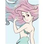 Komar Aquarell Arielle die Meerjungfrau Arielle Poster 40x50 