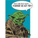 Bunte Komar Star Wars Yoda Bilder mit Sprüchen aus Papier 50x70 