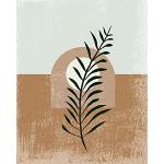 Braune Mediterrane Komar Silence Nachhaltige Poster mit Baummotiv 40x50 