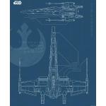 Reduzierte Komar Star Wars X-Wing Nachhaltige Kunstdrucke 