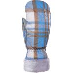 Reduzierte Blaue Karo Lederhandschuhe aus Leder für Damen Größe 8 
