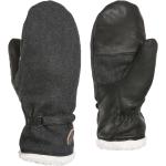 Reduzierte Schwarze Elegante Gefütterte Handschuhe aus Leder für Damen Größe 8 