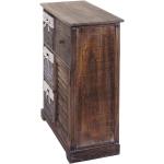 Reduzierte Braune Shabby Chic Kleinmöbel aus Holz mit Schublade Breite 0-50cm, Höhe 50-100cm 