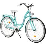 Komfort Fahrrad Citybike Retro Vintage Damenfahrrad Hollandrad, 26 Zoll, Blau, 3-Gang Shimano