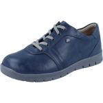 Reduzierte Blaue Elegante Finn Comfort Runde Low Sneaker mit Schnürsenkel in Breitweite aus Leder für Damen Größe 37 