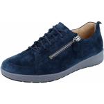 Blaue Elegante Ganter Runde Low Sneaker mit Schnürsenkel in Breitweite aus Veloursleder für Damen Größe 39 