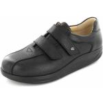 Reduzierte Schwarze Elegante Finn Comfort Cambridge Runde Low Sneaker mit Schnürsenkel in Breitweite aus Leder leicht für Herren Größe 47 