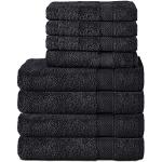 Reduzierte Schwarze Handtücher Sets aus Baumwolle trocknergeeignet 70x140 4-teilig 