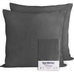 Schwarze Kissenbezüge & Kissenhüllen mit Reißverschluss aus Baumwolle 40x80 2-teilig 