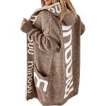 Braune Gesteppte Elegante Wasserdichte Atmungsaktive Gefütterte Strickjacken mit Kapuze für Damen Größe S für den für den Herbst 