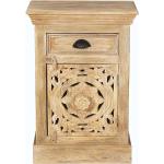 Braune Arabische Möbel Exclusive Rechteckige Kommoden Landhausstil lackiert aus Massivholz mit Schublade Breite 0-50cm, Höhe 50-100cm, Tiefe 0-50cm 
