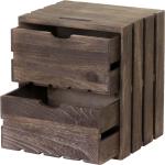 Braune Shabby Chic Hochkommoden & Säulenkommoden  aus Massivholz mit Schublade Breite 0-50cm, Höhe 0-50cm, Tiefe 0-50cm 