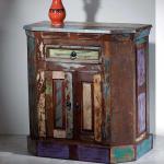 Braune Shabby Chic Möbel Exclusive Kommoden Landhausstil lackiert aus Massivholz mit Schublade Breite 50-100cm, Höhe 50-100cm, Tiefe 0-50cm 