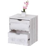 Weiße Shabby Chic MCW Kleinmöbel mit Schublade Breite 0-50cm, Höhe 0-50cm, Tiefe 0-50cm 