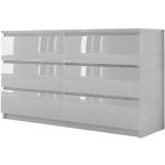 Weiße Moderne Sideboards Hochglanz mit Schublade Breite 100-150cm, Höhe 50-100cm, Tiefe 0-50cm 