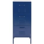Reduzierte Blaue Industrial Kleinmöbel aus Edelstahl mit Schublade Breite 0-50cm, Höhe 0-50cm 